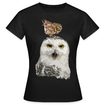 Nocturnal raptors - Women's T-Shirt - black - Front - AI Model Female 172 dark (172cm)