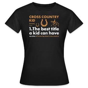 Rider Kid Definition Cross Country - Frauen T-Shirt - Schwarz - Vorne - AI Model Female 172 dark (172cm)