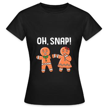 Lebkuchenmann Lebkuchenherz Lebkuchen Naschen - Frauen T-Shirt - Schwarz - Vorne - AI Model Female 172 dark (172cm)