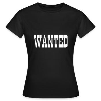 wanted - T-shirt Femme - noir - Devant - AI Model Female 172 dark (172cm)