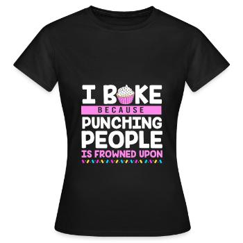Gâteau Tartelette Décoration Gâteau - T-shirt Femme - noir - Devant - AI Model Female 172 dark (172cm)