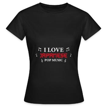 Amateurs de musique pop japonaise, K-pop - T-shirt Femme - noir - Devant - AI Model Female 172 dark (172cm)