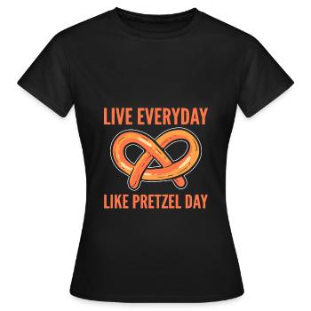 bretzel - T-shirt Femme - noir - Devant - AI Model Female 172 dark (172cm)