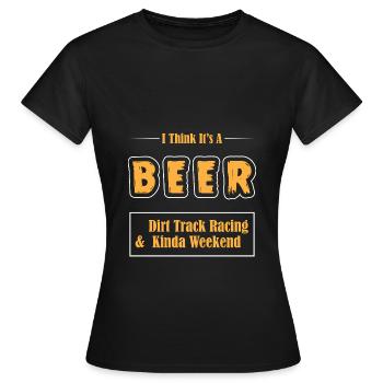 Course sur piste de terre battue - T-shirt Femme - noir - Devant - AI Model Female 172 dark (172cm)
