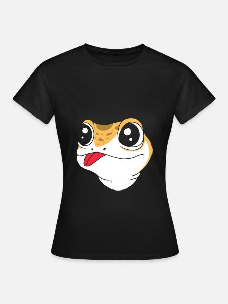 Leopard Gecko - Frauen T-Shirt - Schwarz