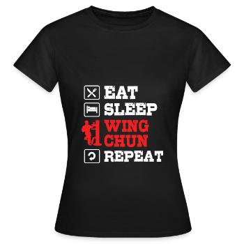 Wing Chun - Frauen T-Shirt - Schwarz - Vorne - AI Model Female 172 dark (172cm)