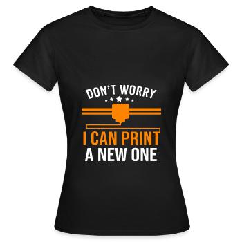 3D Druck Drucken Prototyp - Frauen T-Shirt - Schwarz - Vorne - AI Model Female 172 dark (172cm)