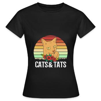 Tattoo Artist Tattoo Artist Tattooed Tattoo - Women's T-Shirt - black - Front - AI Model Female 172 dark (172cm)