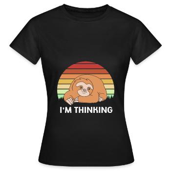 Faultier Faulheit Faulenzer Morgenmuffel - Frauen T-Shirt - Schwarz - Vorne - AI Model Female 172 dark (172cm)