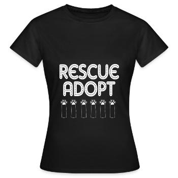 Sauvetage des animaux Droits des animaux Refuge pour animaux de sauvetage des animaux - T-shirt Femme - noir - Devant - AI Model Female 172 dark (172cm)