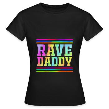 Rave Raver Techno music Techno bass Mixer - Women's T-Shirt - black - Front - AI Model Female 172 dark (172cm)