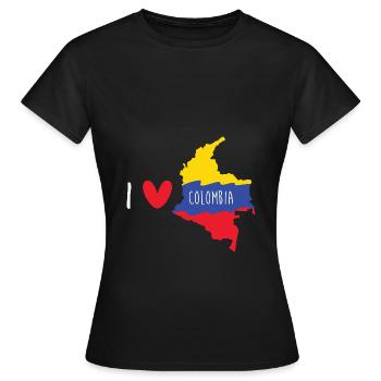 Colombie - T-shirt Femme - noir - Devant - AI Model Female 172 dark (172cm)