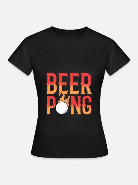 Beerpong Bierpong Bier Pong - Frauen T-Shirt - Schwarz