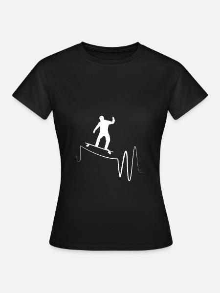 Longboard Longboarder Longboarding - Frauen T-Shirt - Schwarz