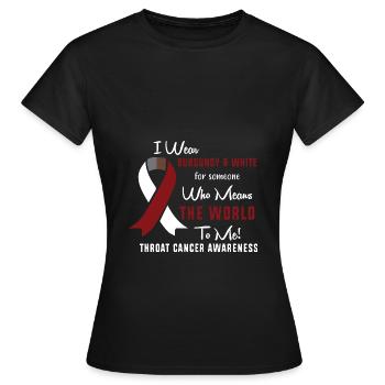 Kehlkopfkrebs Krebs-Überlebender Krebs stinkt - Frauen T-Shirt - Schwarz - Vorne - AI Model Female 172 dark (172cm)