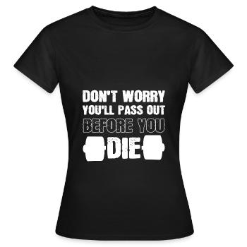 Fitnesstrainer - Frauen T-Shirt - Schwarz - Vorne - AI Model Female 172 dark (172cm)