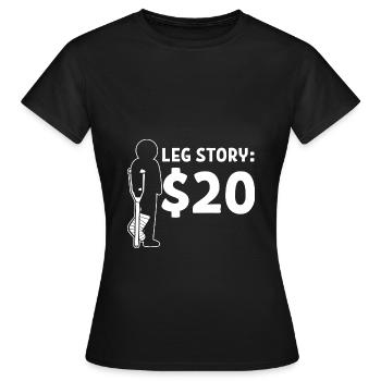 Gebrochenes Bein - Frauen T-Shirt - Schwarz - Vorne - AI Model Female 172 dark (172cm)