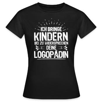 Logopädie Logopäde Logopädin Stimmtherapie Stimme - Frauen T-Shirt - Schwarz - Vorne - AI Model Female 172 dark (172cm)
