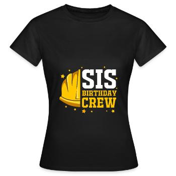 Chantier de la fête d’anniversaire des enfants - T-shirt Femme - noir - Devant - AI Model Female 172 dark (172cm)