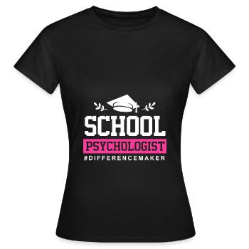 Schulpsychologe Psychologe Psychotherapeut - Frauen T-Shirt - Schwarz - Vorne - AI Model Female 172 dark (172cm)