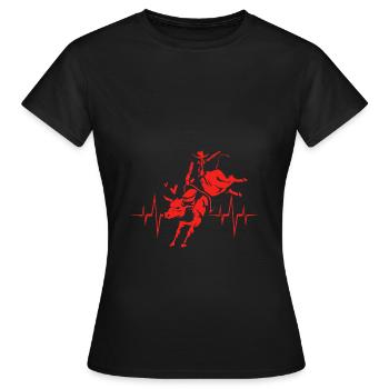 Rodeo - Frauen T-Shirt - Schwarz - Vorne - AI Model Female 172 dark (172cm)