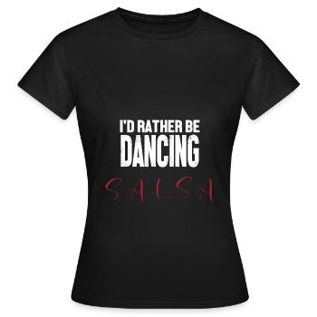 Danseuse de salsa Danseuse - T-shirt Femme - noir - Devant - AI Model Female 172 dark (172cm)