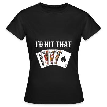 Blackjack Black Jack Casino Glücksspiel - Frauen T-Shirt - Schwarz - Vorne - AI Model Female 172 dark (172cm)