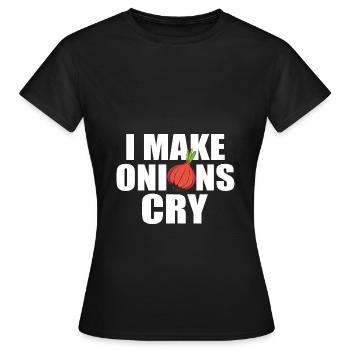 Oignon - T-shirt Femme - noir - Devant - AI Model Female 172 dark (172cm)