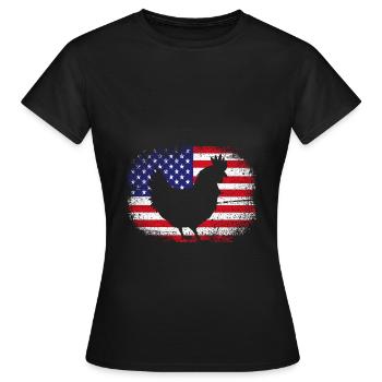 Chicken Poultry - Women's T-Shirt - black - Front - AI Model Female 172 dark (172cm)