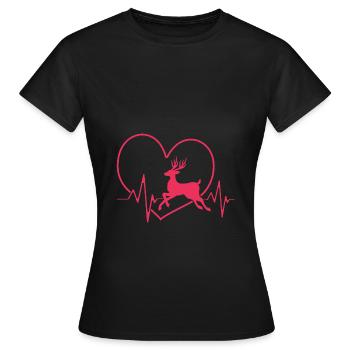 Jäger Jagen - Frauen T-Shirt - Schwarz - Vorne - AI Model Female 172 dark (172cm)