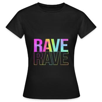 Rave Raver Techno music Techno bass Mixer - Women's T-Shirt - black - Front - AI Model Female 172 dark (172cm)