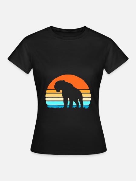 Säbelzahntiger - Frauen T-Shirt - Schwarz