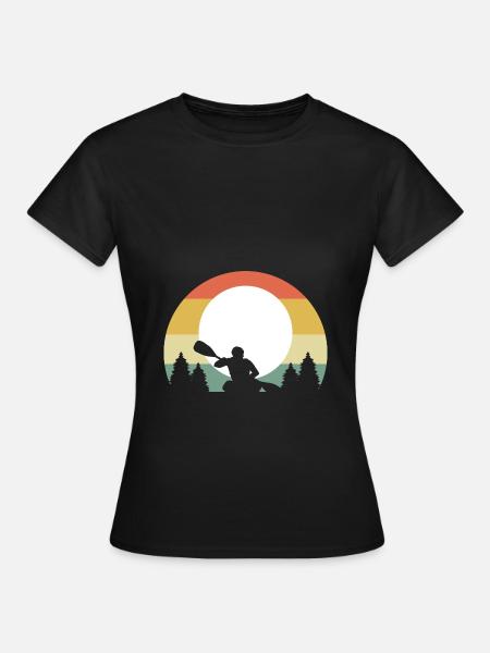 Kajak Kajakfahren - Frauen T-Shirt - Schwarz