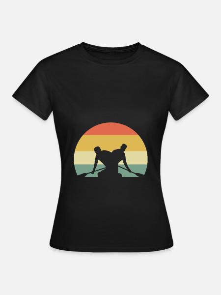 Kajak Kajakfahren - Frauen T-Shirt - Schwarz