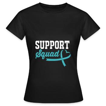 Ovarian Cancer Cancer Survivor Cancer - Women's T-Shirt - black - Front - AI Model Female 172 dark (172cm)