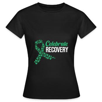 Drogenfrei Sucht Süchtig - Frauen T-Shirt - Schwarz - Vorne - AI Model Female 172 dark (172cm)