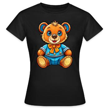Joli nounours - T-shirt Femme - noir - Devant - AI Model Female 172 dark (172cm)