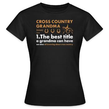 Rider Grandma Definition Cross Country - Frauen T-Shirt - Schwarz - Vorne - AI Model Female 172 dark (172cm)