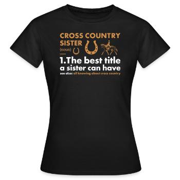 Rider Sister Definition Cross Country - Frauen T-Shirt - Schwarz - Vorne - AI Model Female 172 dark (172cm)