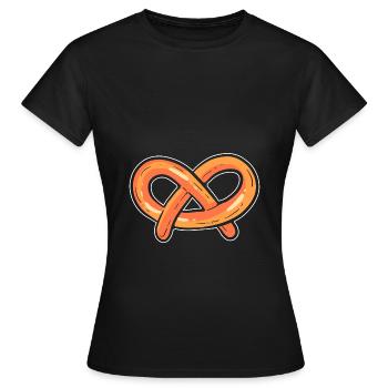 bretzel - T-shirt Femme - noir - Devant - AI Model Female 172 dark (172cm)