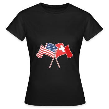 Schweiz Schweizer Schweizerdeutsch - Frauen T-Shirt - Schwarz - Vorne - AI Model Female 172 dark (172cm)