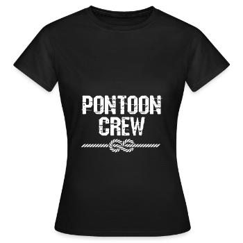 Bateau ponton Bateau Bateaux - T-shirt Femme - noir - Devant - AI Model Female 172 dark (172cm)