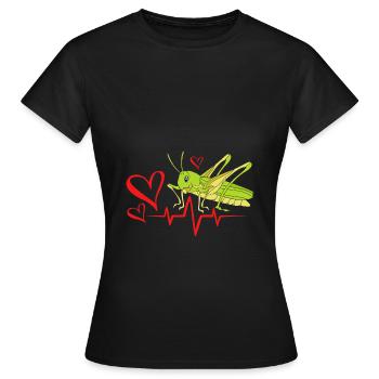 Sauterelle - T-shirt Femme - noir - Devant - AI Model Female 172 dark (172cm)