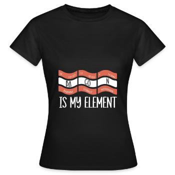 Tableau périodique - T-shirt Femme - noir - Devant - AI Model Female 172 dark (172cm)