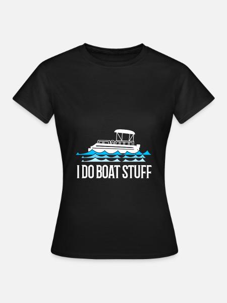 Pontonboot Boot Boote - Frauen T-Shirt - Schwarz