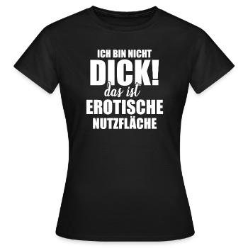 Ich bin nicht dick - Frauen T-Shirt - Schwarz - Vorne - AI Model Female 172 dark (172cm)