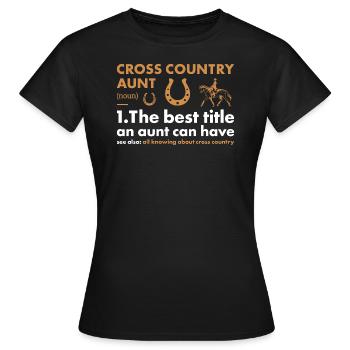 Rider Aunt Definition Cross Country - Frauen T-Shirt - Schwarz - Vorne - AI Model Female 172 dark (172cm)