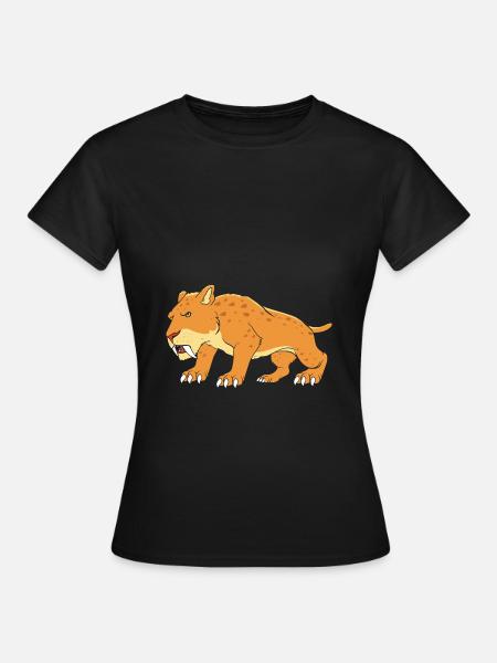Säbelzahntiger - Frauen T-Shirt - Schwarz