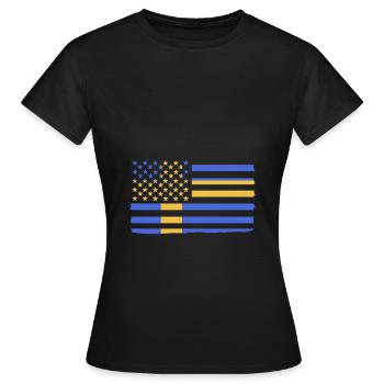 Schweden Schwedisch - Frauen T-Shirt - Schwarz - Vorne - AI Model Female 172 dark (172cm)