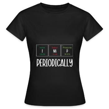 Tableau périodique - T-shirt Femme - noir - Devant - AI Model Female 172 dark (172cm)